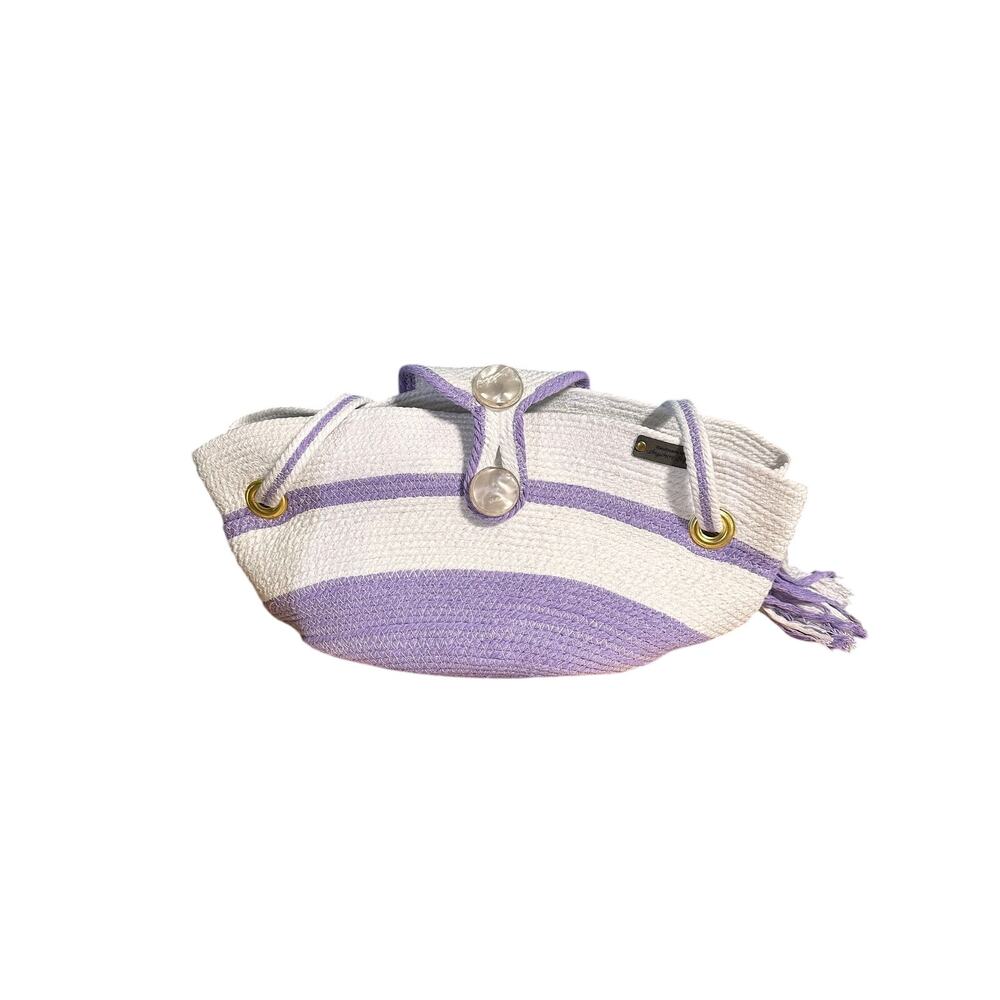 Cotton Cord Purse with Vintage Buttons